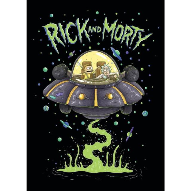 Rick & Morty UFO Space Cruiser Fleece Blanket - Size: Crib - image 1