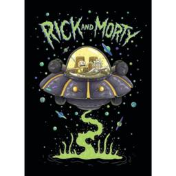 Rick & Morty UFO Space Cruiser Fleece Blanket - Size: Crib - thumbnail 1