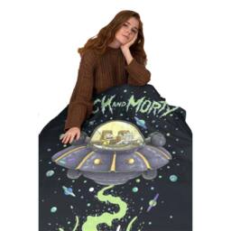 Rick & Morty UFO Space Cruiser Fleece Blanket - Size: Crib - thumbnail 3