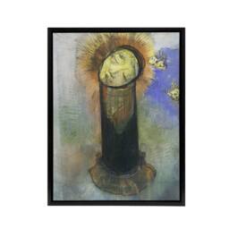 "Artery8 Head of John the Baptist on Pillar Redon Framed Canvas Wall Art - Size: W12"" x H16""" - thumbnail 1