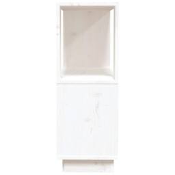 Berkfield Home Beautiful Book Cabinet/Room Divider White 80x25x70 cm Solid Wood Pine - Size: 80 x 25 x 70 cm - thumbnail 6