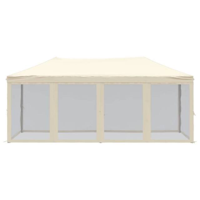 Berkfield Home Sturdy Folding Party Tent with Sidewalls Cream 3x6 m in Beige - image 1