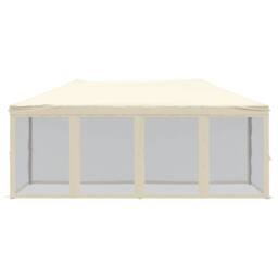 Berkfield Home Sturdy Folding Party Tent with Sidewalls Cream 3x6 m in Beige