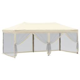 Berkfield Home Sturdy Folding Party Tent with Sidewalls Cream 3x6 m in Beige - thumbnail 6