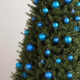 Berkfield Home 111 Piece Christmas Bauble Set Blue Polystyrene - thumbnail 3