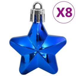 Berkfield Home 111 Piece Christmas Bauble Set Blue Polystyrene - thumbnail 8