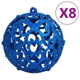 Berkfield Home 111 Piece Christmas Bauble Set Blue Polystyrene - thumbnail 4