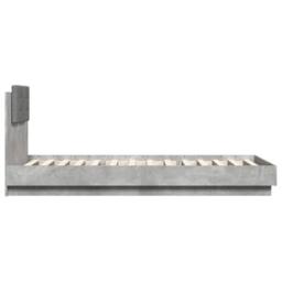 Berkfield Home Bed Frame with LED without Mattress Concrete Grey 100x200 cm - thumbnail 7