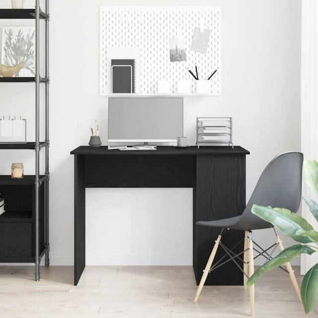 Berkfield Home Durable Desk Black Oak 100x55x75 cm Engineered Wood - Size: 100 x 55 x 75 cm - image 1