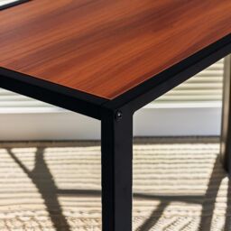Pirlo Plush Side Table C Shaped Walnut - thumbnail 3