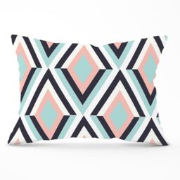 Warren Reed - Designer Zig Zag Abstract Pattern Cushions in Blue - Size: 60 cm x 60 cm - thumbnail 1