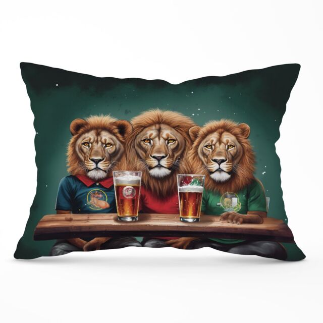 Warren Reed - Designer Lions Watching The Game Cushions - Size: 60 cm x 60 cm - image 1