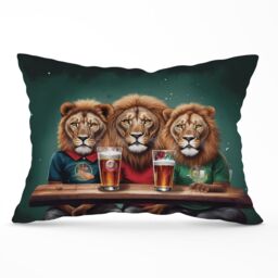 Warren Reed - Designer Lions Watching The Game Cushions - Size: 60 cm x 60 cm - thumbnail 1