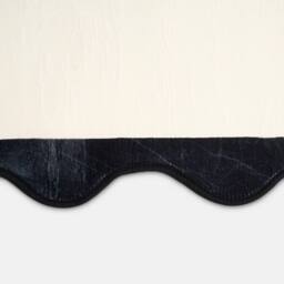 OHS Scallop Edge Rug Soft Non Slip Floor Carpet Area Mat in Cream - Size: 120 cm x 170 cm - thumbnail 5