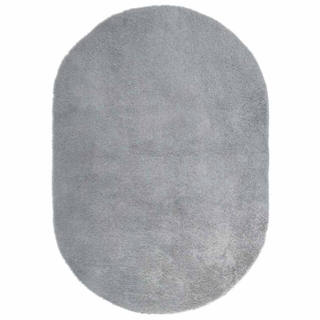 Berkfield Home Shaggy Rug High Pile NAVARRA Light Grey 300x200 cm Polyester - Size: Medium - image 1