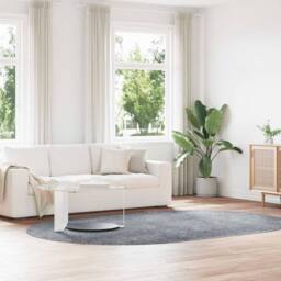 Berkfield Home Shaggy Rug High Pile NAVARRA Light Grey 300x200 cm Polyester - Size: Medium - thumbnail 2