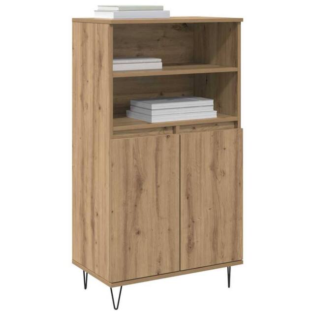Berkfield Home Highboard with Shelf with Storage with Door Brown Engineered wood - image 1