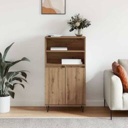 Berkfield Home Highboard with Shelf with Storage with Door Brown Engineered wood - thumbnail 4
