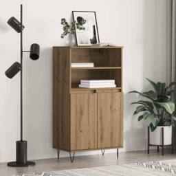 Berkfield Home Highboard with Shelf with Storage with Door Brown Engineered wood - thumbnail 2