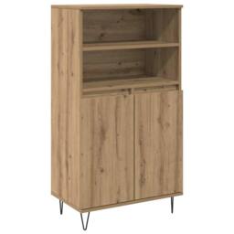 Berkfield Home Highboard with Shelf with Storage with Door Brown Engineered wood - thumbnail 3