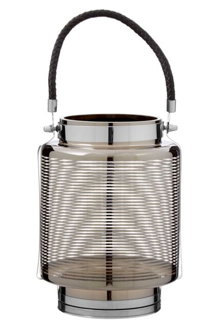 Orsina Raya Large Nickel Stripe Lantern in Silver - image 1