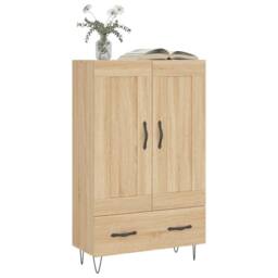 Berkfield Home Highboard Sonoma Oak 69.5x31x115 cm Engineered Wood in Natural - thumbnail 3