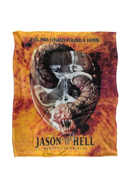 Friday the 13th Blanket, 152x127 cm Jason Goes to Hell Poster Silky Touch Super Soft Throw Blanket in White - image 1