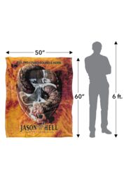 Friday the 13th Blanket, 152x127 cm Jason Goes to Hell Poster Silky Touch Super Soft Throw Blanket in White - thumbnail 5