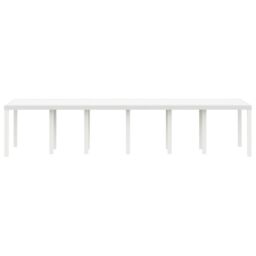 Berkfield Home Garden Table White 350x100x73 cm Poly Rattan - Size: 350 x 100 x 73 cm - thumbnail 4