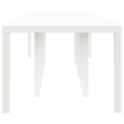 Berkfield Home Garden Table White 350x100x73 cm Poly Rattan - Size: 350 x 100 x 73 cm - thumbnail 5