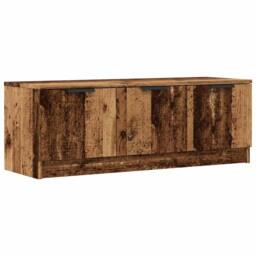 Berkfield Home TV Cabinet Old Wood 102x35x36.5 cm Engineered Wood in Brown - thumbnail 1