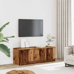 Berkfield Home TV Cabinet Old Wood 102x35x36.5 cm Engineered Wood in Brown - thumbnail 3