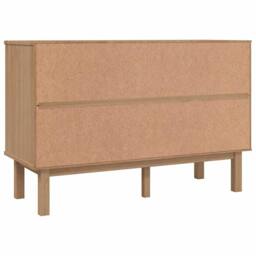 Berkfield Home Beautiful Drawer Cabinet OTTA 111x43x73.5cm Solid Wood Pine in Light Brown - Size: 111x43x73.5 cm - thumbnail 7