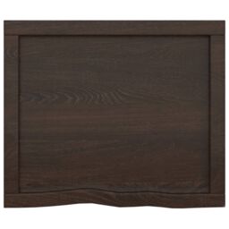 Berkfield Home Wall Shelf Dark Grey 60x50x(2-4) cm Treated Solid Wood Oak in Brown - thumbnail 5