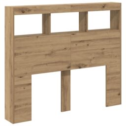 Berkfield Home Artisan Oak Headboard Artisan oak Engineered wood 120 x 17 x 102 cm in Brown - thumbnail 5