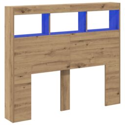 Berkfield Home Artisan Oak Headboard Artisan oak Engineered wood 120 x 17 x 102 cm in Brown - thumbnail 2
