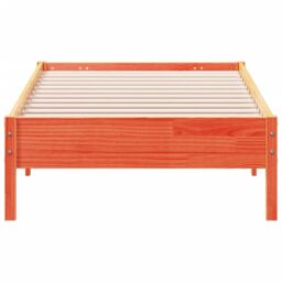 Berkfield Home Bed Frame without Mattress Wax Brown 100x200 cm Solid Wood Pine - thumbnail 4