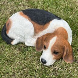 Animal Crackers Realistic Laying Beagle Dog Figurine Home Decoration Or Memorial - thumbnail 3