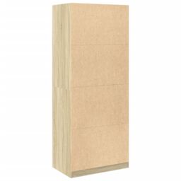 Berkfield Home Wardrobe Sonoma Oak 80x50x200 cm Engineered Wood in Brown - Size: 80 x 50 x 200 cm - thumbnail 6