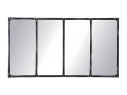 Vente-unique Industrial Metal Window Mirror - L140 X H75 Cm - Black - MAASTRICHT - thumbnail 4