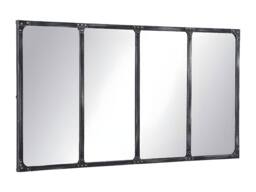 Vente-unique Industrial Metal Window Mirror - L140 X H75 Cm - Black - MAASTRICHT - thumbnail 5