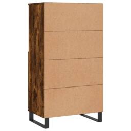 Berkfield Home Highboard Smoked Oak 60x36x110 cm Engineered Wood in Brown - Size: 60 x 36 x 110 cm - thumbnail 8