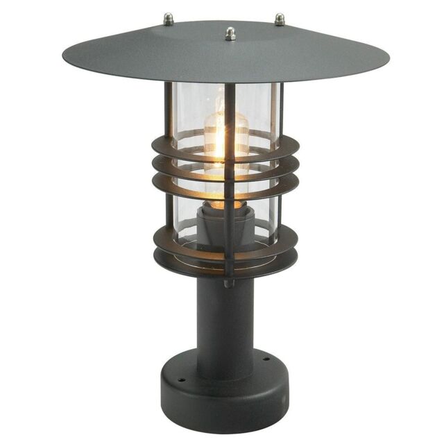 Netlighting Stockholm Outdoor Pedestal Lantern E27 in Black