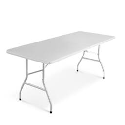 Keplin 6ft Folding Table - Portable, Waterproof, Indoor/Outdoor, 180x70x74cm in Light Grey - Size: 180 x 70 x 74 cm - thumbnail 1