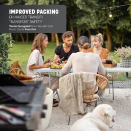 Keplin 6ft Folding Table - Portable, Waterproof, Indoor/Outdoor, 180x70x74cm in Light Grey - Size: 180 x 70 x 74 cm - thumbnail 8