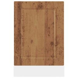 Berkfield Home Dishwasher Panel Porto Old Wood 45x1, 5x67 cm Engineered Wood in Brown - thumbnail 4
