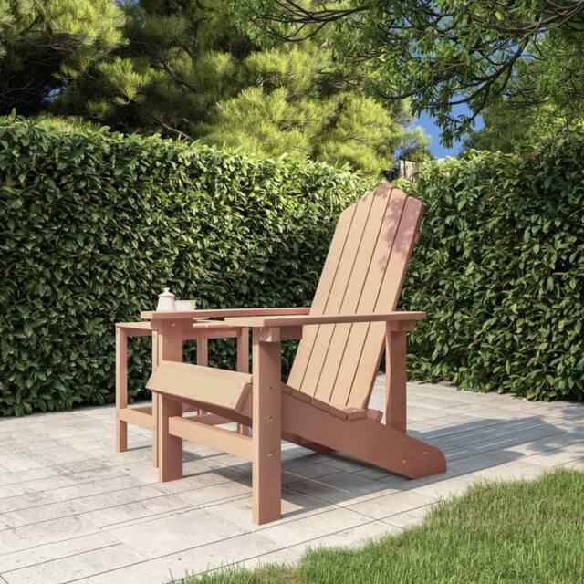 Berkfield Home Garden Adirondack Chair HDPE Brown - image 1