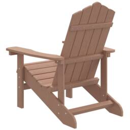 Berkfield Home Garden Adirondack Chair HDPE Brown - thumbnail 5