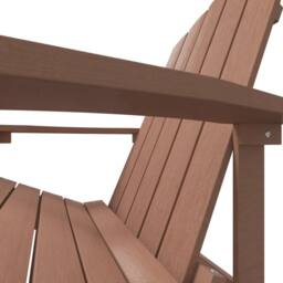Berkfield Home Garden Adirondack Chair HDPE Brown - thumbnail 6
