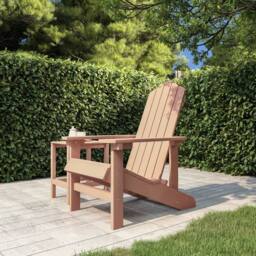 Berkfield Home Garden Adirondack Chair HDPE Brown - thumbnail 1